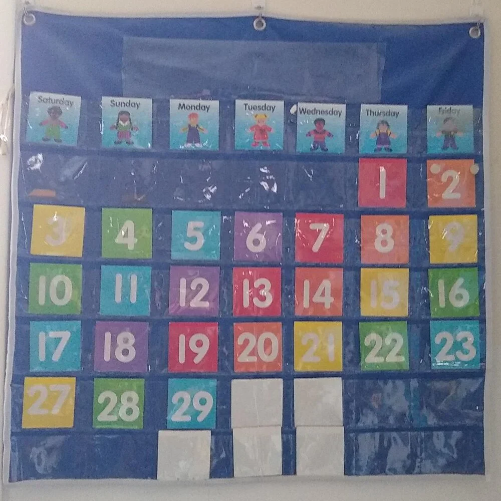 Pocket Chart Monthly Calendar Used
